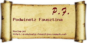Podwinetz Fausztina névjegykártya